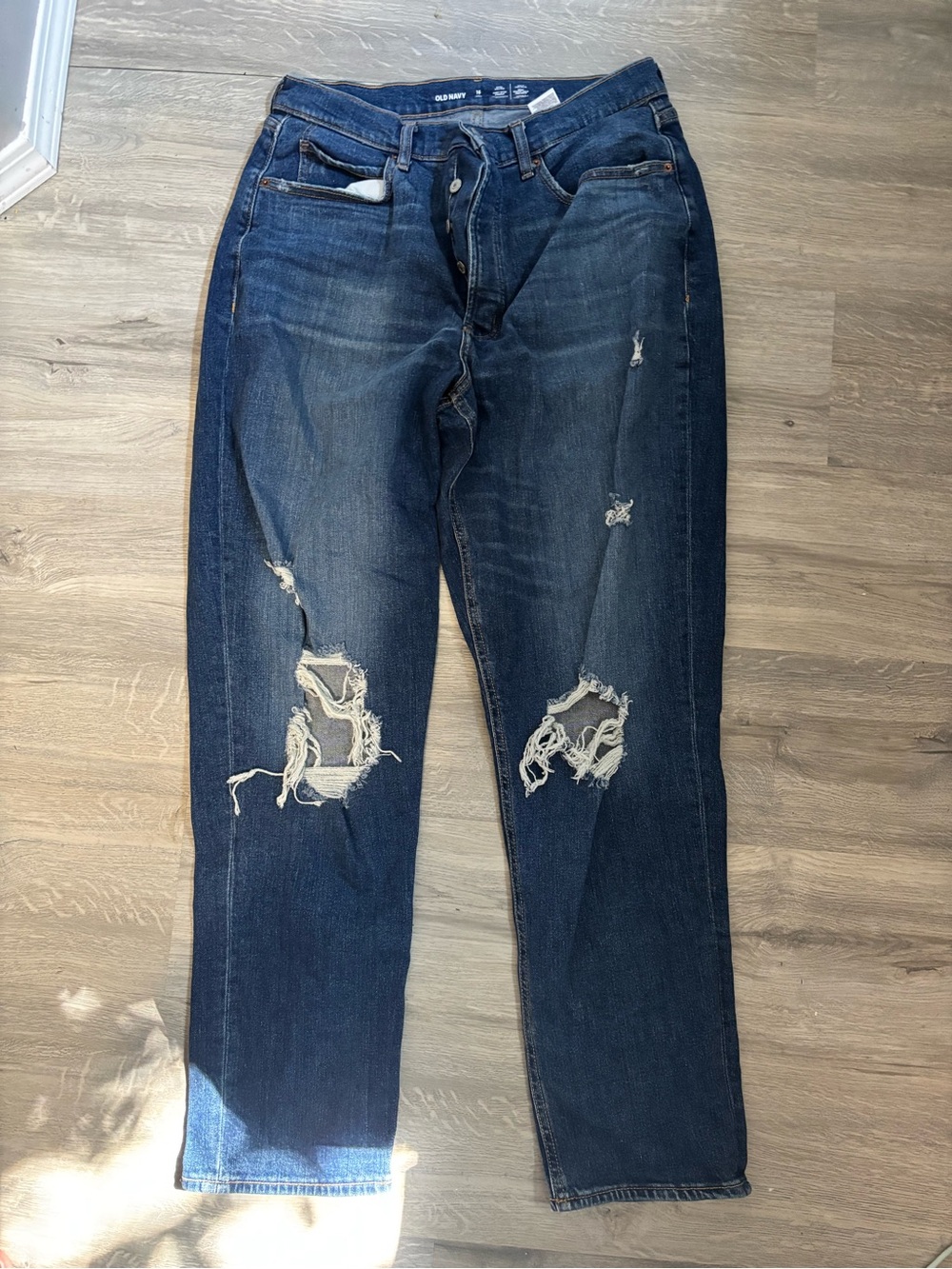 Old Navy Women’s Distressed Blue Jeans: Size - 16 Tall